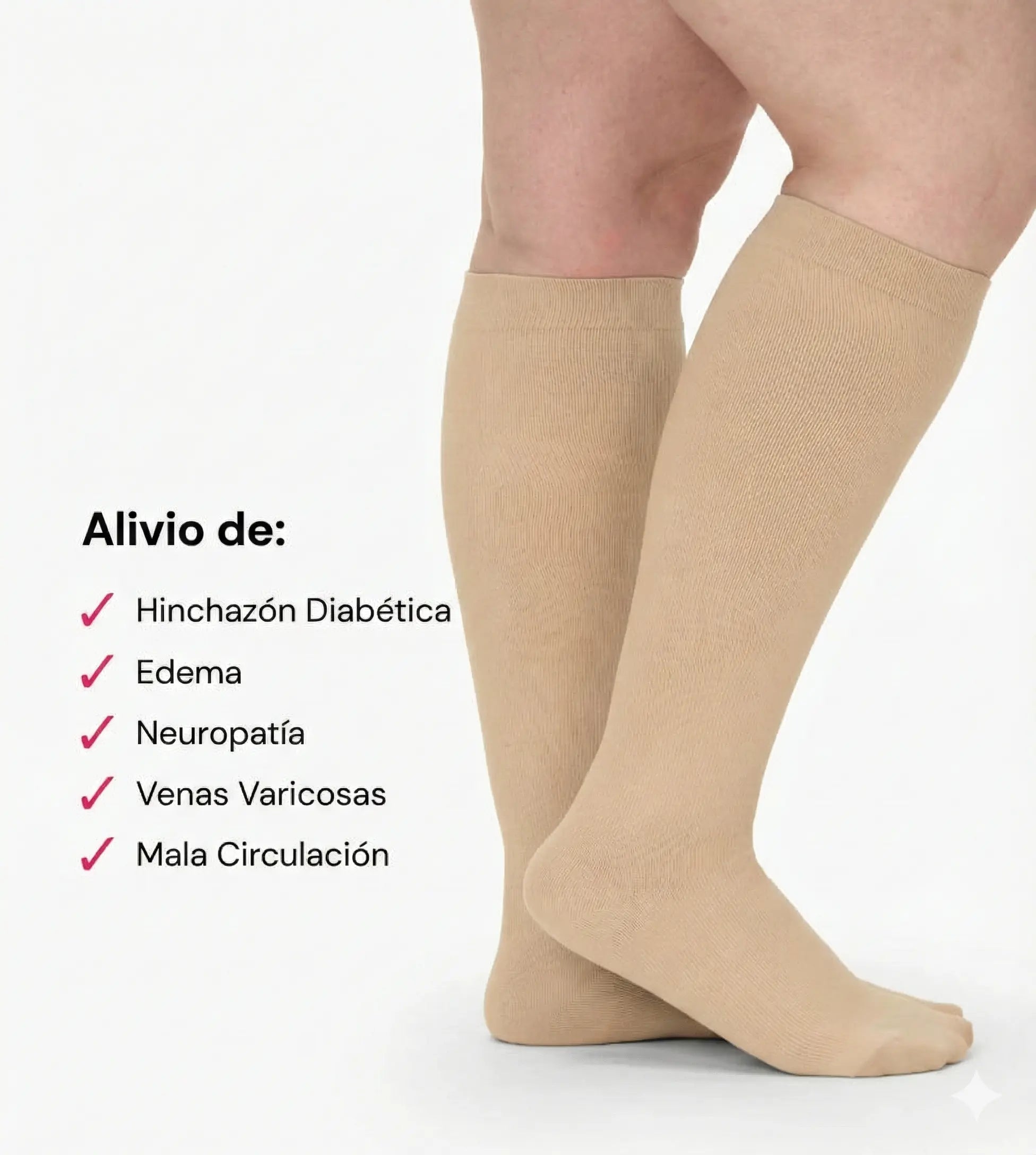 Calcetines de Compresión Anchos PasoSano™ - para Alivio del Dolor