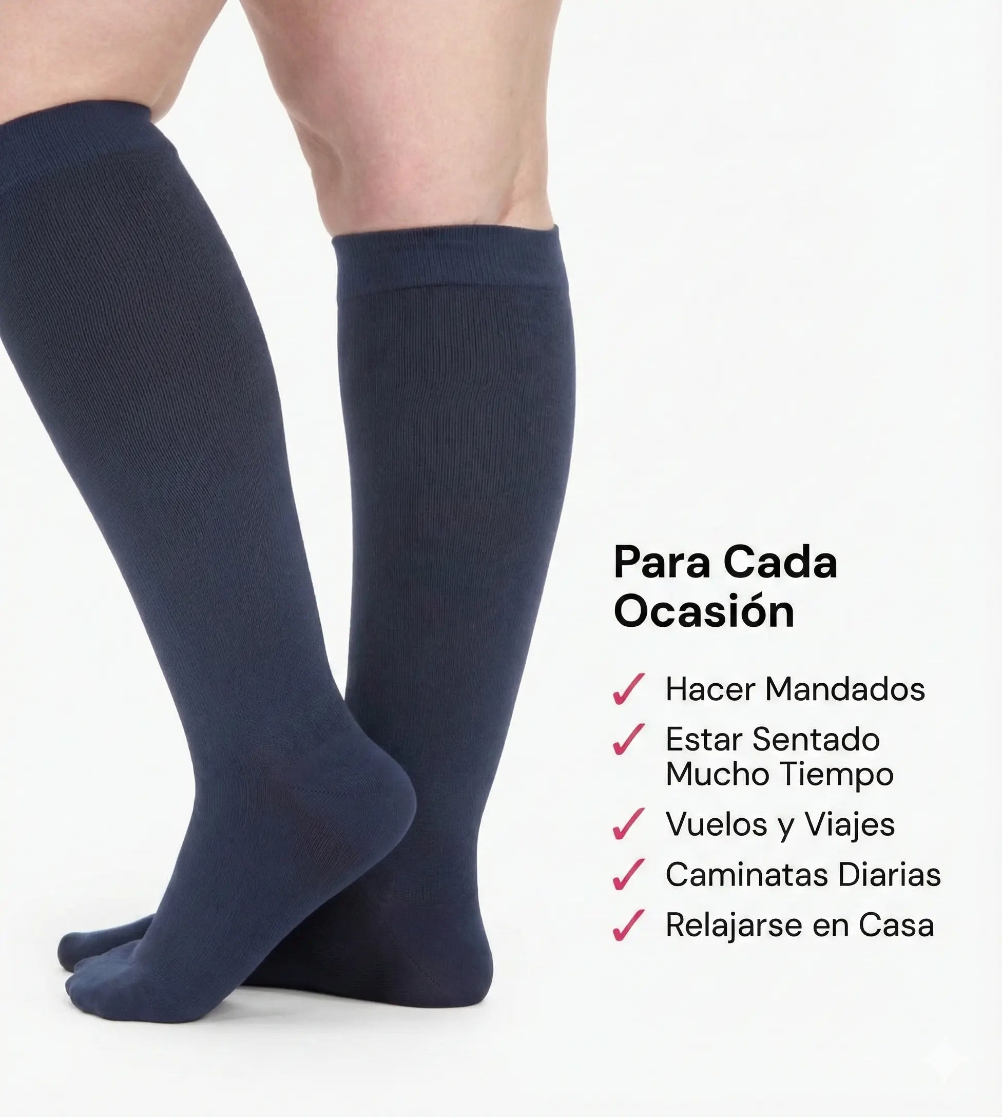 Calcetines de Compresión Anchos PasoSano™ - para Alivio del Dolor