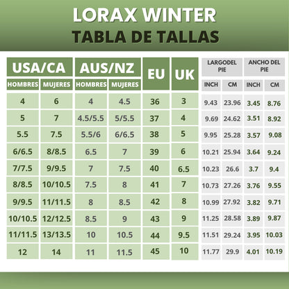Lorax invierno – zapatos barefoot ergonómicos y de soporte para invierno (Unisex)