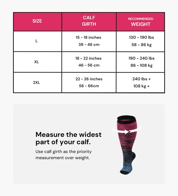 Calcetines de Compresión Anchos PasoSano™ - Rayas